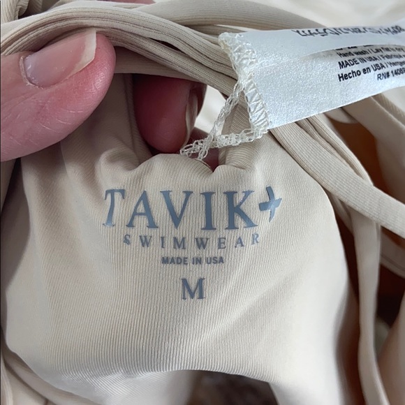 Tavik NWT Monahan Nude Lace Up One Piece Swimsuit - Picture 9 of 10